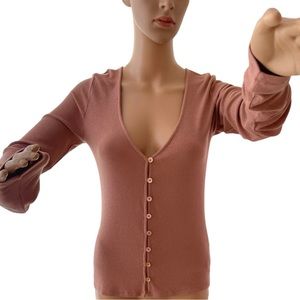 Aritzia Wilfred Free McKinley Longsleeve Mauve Medium